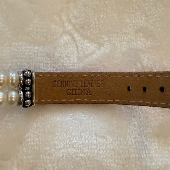 Honora Pink Leather & Pearl Bracelet – Genuine Leather, Silver Accents - EUC - Picture 11 of 13